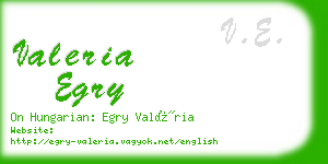 valeria egry business card